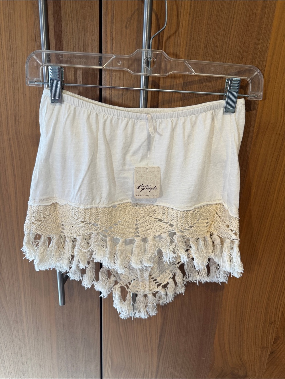 NWT Free People Cream Crochet Tube Top small and large - Picture 3 of 14